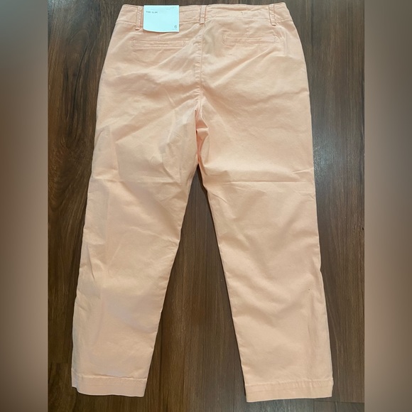 Loft, size 6 petite orange/peach crop pant - Picture 3 of 5